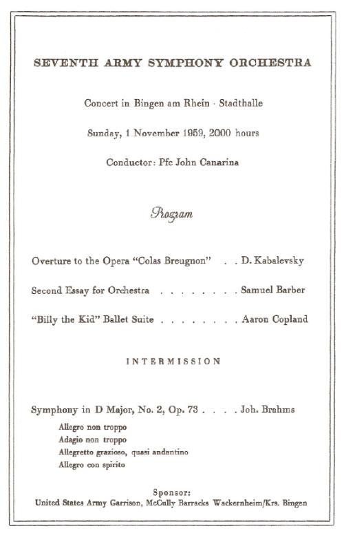 Concert program